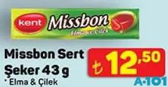MİSSBON SERT ŞEKER ELMA&ÇİLEK 43 G